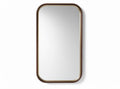 Spiegel met bruin frame en gouden rand 90 x 60 x 5cm voor wanddecoratie