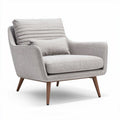 Lichte grijze fauteuil met kussen van textiel 80 x 80 x 85 cm